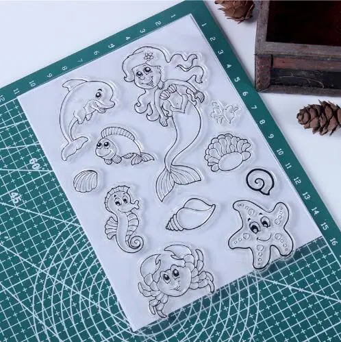 Прозрачное Силиконовое прозрачное уплотнение для скрапбукинга с изображением