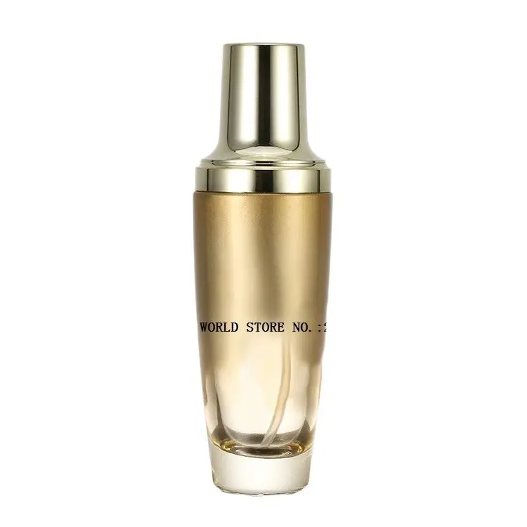 Золотой стеклянный флакон для лосьона 100 мл с насосом золота/серебра/распылитель