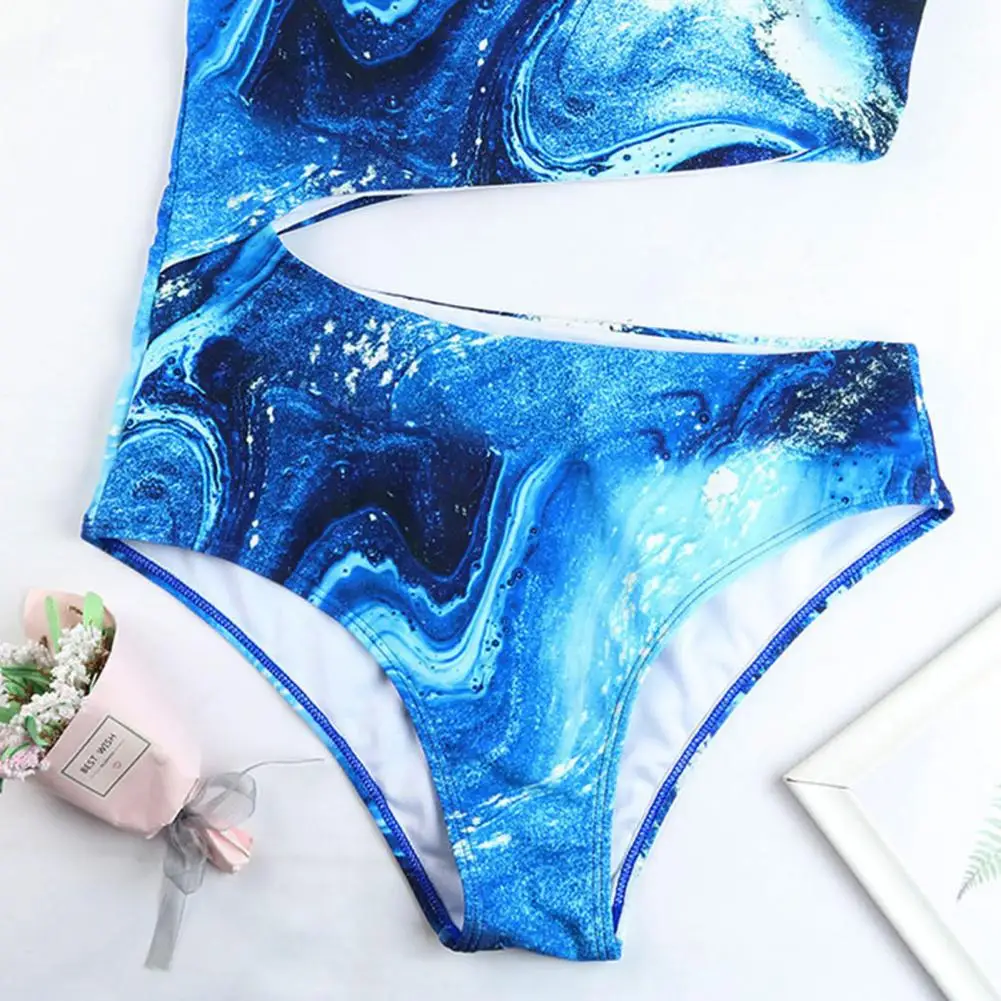 

Swimsuit Women Bikini Set 2021 Women's Swimsuit Sexy Push Up One Shoulder Tie Dye High Waist Swimwear Bathing Suit Biquini