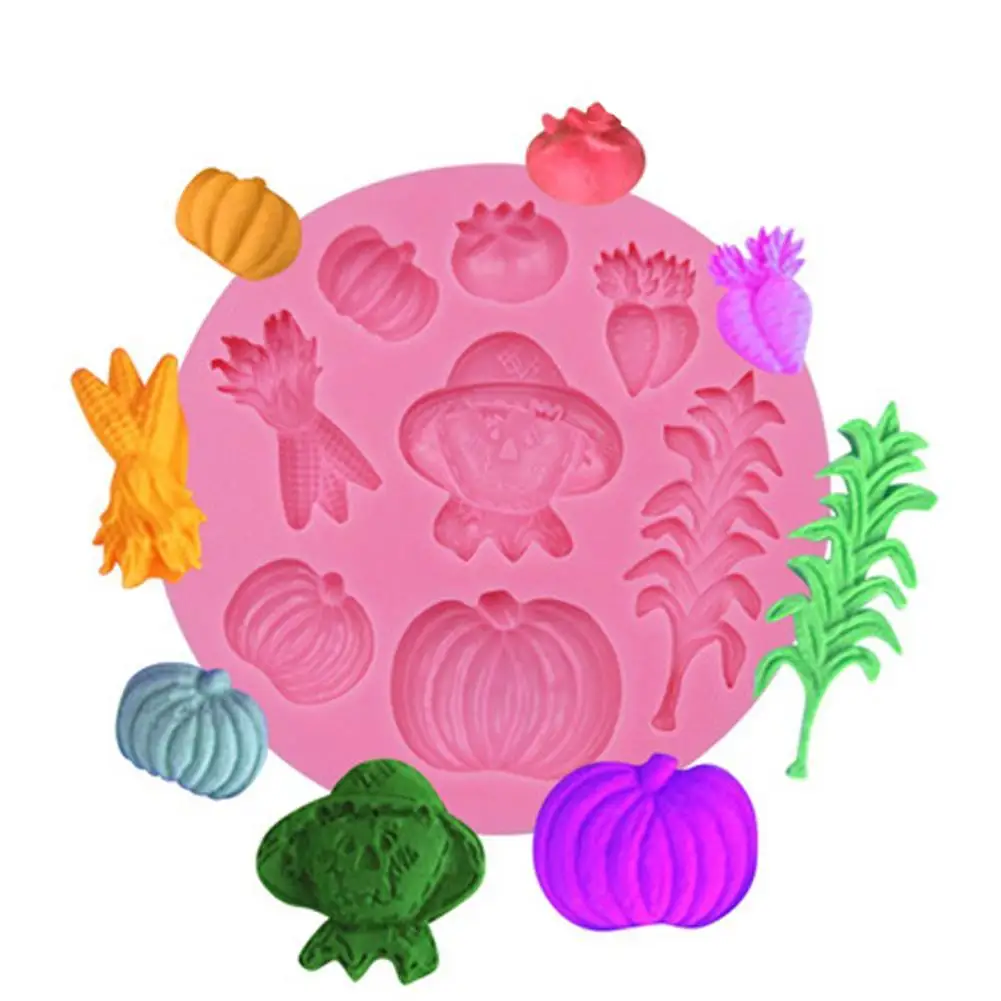 Новинка Хэллоуин пугало форма для тыквы торта силиконовый инструмент украшения