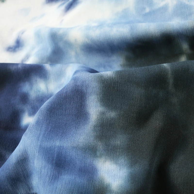 1 метр X 4 метра морской галстук окрашенный искусственный шелк вискозная