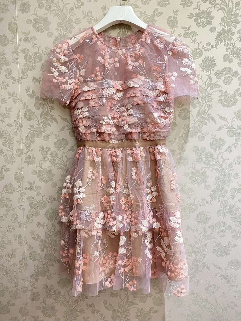 2021 летние Новое поступление с цветочным рисунком блестками женские Марлевое