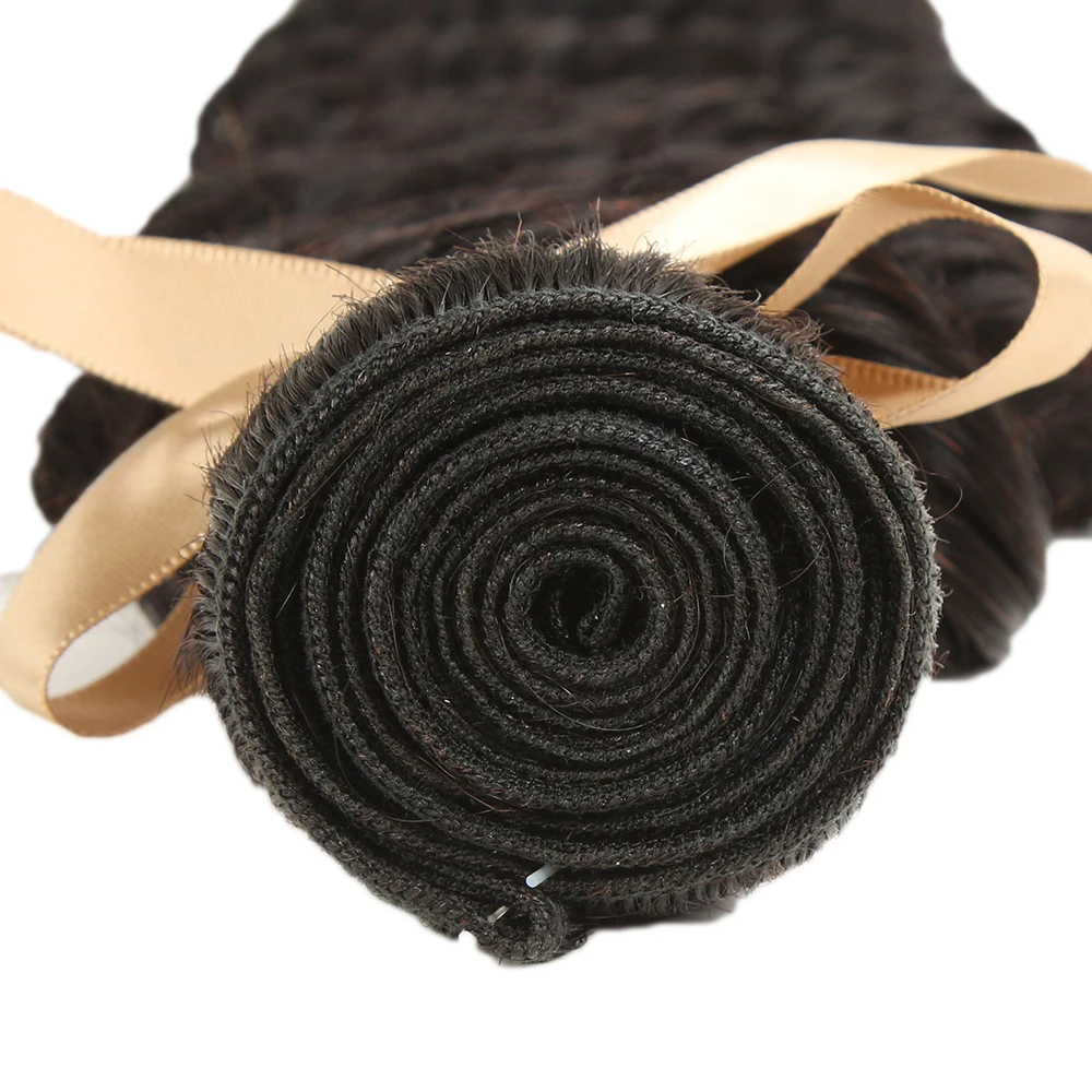 Гладкие волнистые пучки с закрыванием 100% бразильские волос 28 дюймов 3 пучка