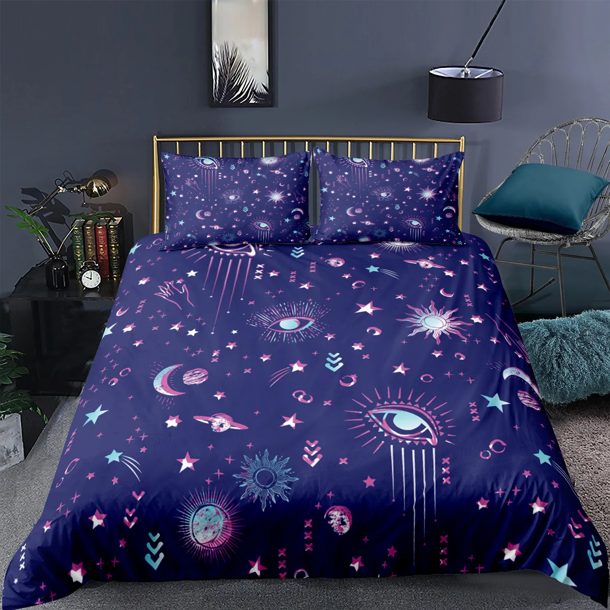 

3D Star Eyes Comforter Cover Set Duvet Cover Single Double Twin Full Queen King Size Bedding Set Quilt Droppshiping