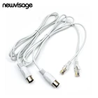 Кабель для электрической вакуумной груди, 8 сердечников, 1,8 м, 2 шт., для увеличения ягодиц, для вибромассажа, EMS стаканов, Накачка для увеличения ягодиц