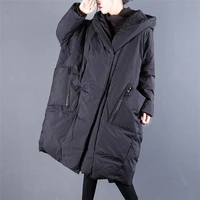 extra large size women clothing 2021 winter oversized jacket padded coat with hood long loose casual warm parkas abrigo m1176