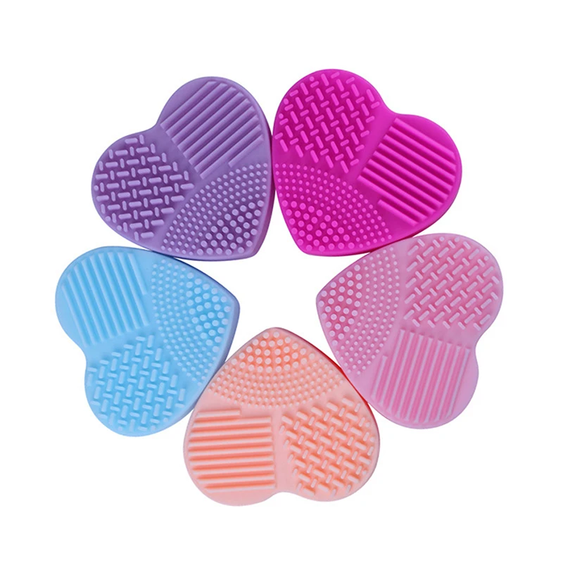 

Silicon Heart Makeup Brush Cleaning Pad Scrubber Board Cosmetic Cleaning Tool
