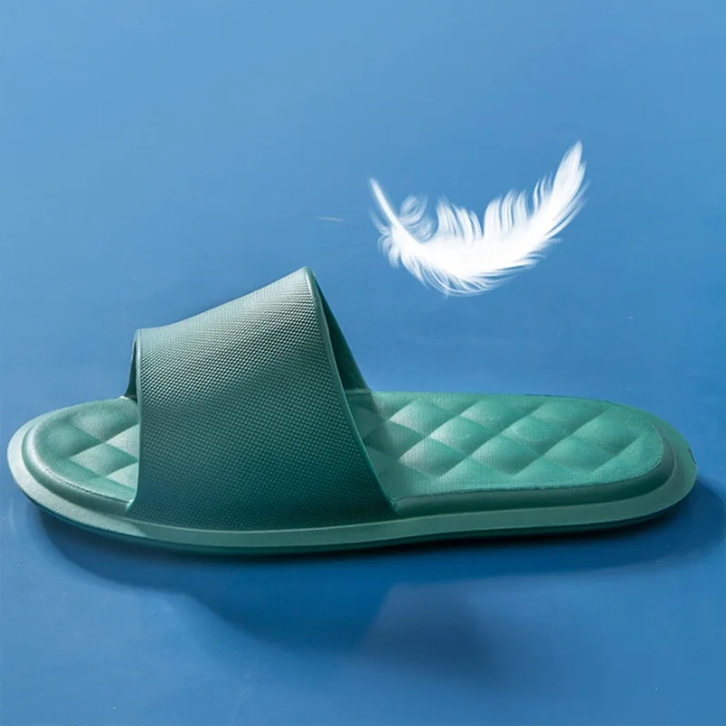

2021 Summer Slippers Women Thick Bottom Platform Sandals Indoor Home Couples Bathroom Shoes Non-slip Soft Cool Slippers