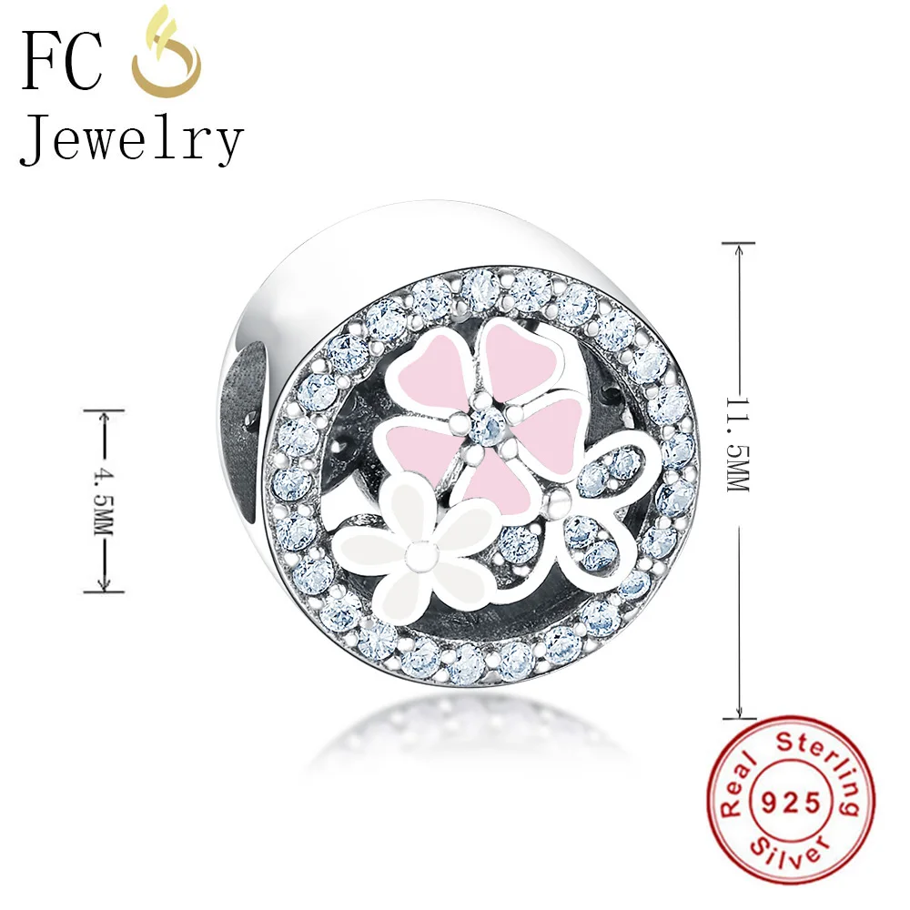 Шарм-браслет из серебра 925 пробы с цветной эмалью | Украшения и аксессуары