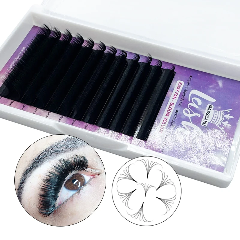 

2020 popular easy fans austomatic flowering easy fans blooming lashes best quality easy fanning blooming eyelashes extension