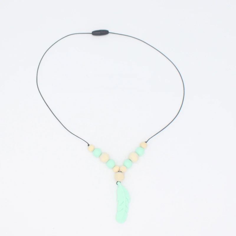 

Fashion Food Grade Silicone Teething Necklace Baby Teething Toy Silicone Beads Baby Teether Necklaces Chewing Toys Shower Gifts