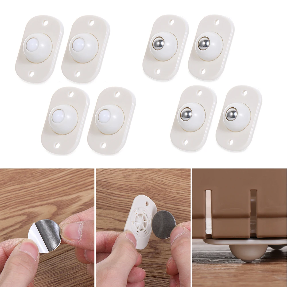 4 шт. Pasteable универсальный ролик самоклеящийся направленного ящик для хранения