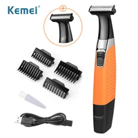 kemei electric shaver for men rechargeable beard trimer waterproof razor professional hair shaving machine shaver head blade