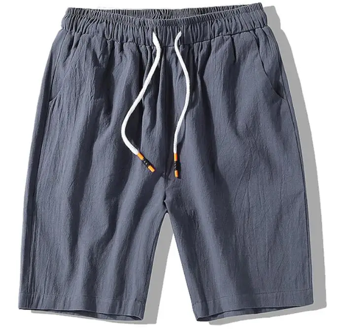 dark gray PEILOW летние мужские пляжные шорты брендовые быстросохнущие дышащие брюки повседневные хлопковые шорты верхняя одежда мужская одежда размер L~ 7XL 8XL - Цвет: dark gray