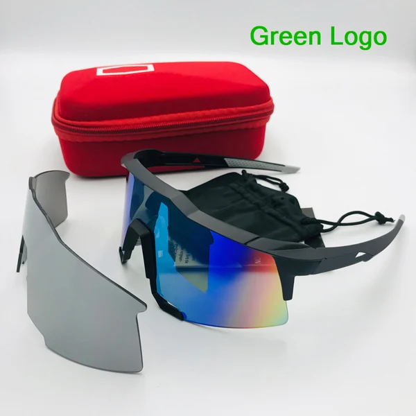 2 Lens Not Polarized Уличные спортивные очки с 3 линзами для езды на велосипеде, Mtb, гоночные очки для шоссейного велосипеда, мужские и женские солнцезащитные очки UV400 для езды на велосипеде, очки для бега - Цвет: 2 Lens Not Polarized