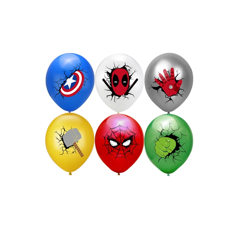 Набор латексных воздушных шаров marvel mix 6 шт. | Дом и сад