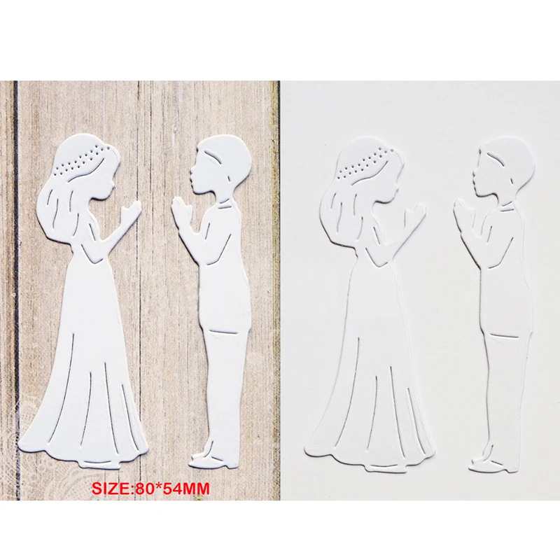 

New Arrival Metal Cutting Dies For 2021 Scrapbooking Boy Girl Love Stencil Paper Cards Making Embossed Decoration Craft