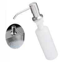300ml kitchen sink soap dispenser brushed stainless steel soap bottle bathroom manually press soap bottle kitchen accessories