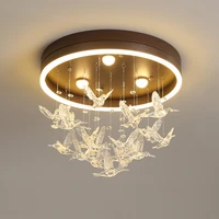 novelty led ceiling light nordic crystal hummingbird ceiling light modern ceiling light for childrens princess room