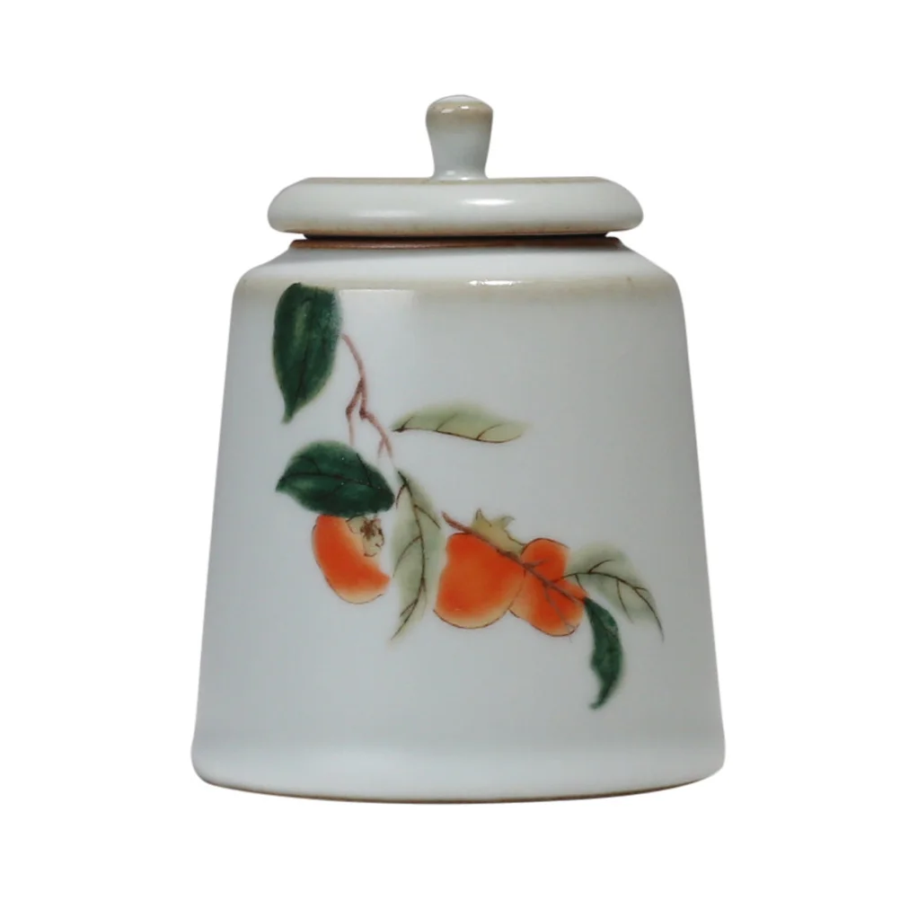

1pc Ceramic Hand-painted Tea Canister Tea Leaf Sealed Pot Tea Container