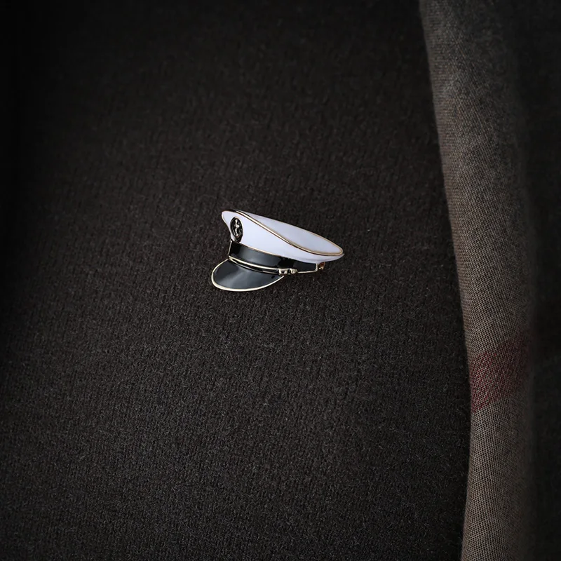 Эмаль Blucome брошь в форме капитана моряка шляпы для мужчин и детей подарочный