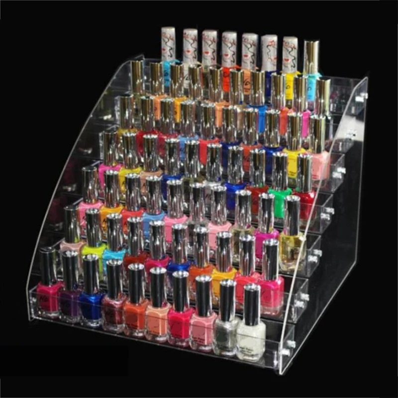 

Clear Acrylic Liquid Pigment Bottles Storage Box Organizers Lipstick Jewelry Display Holder Nail Polish Rack