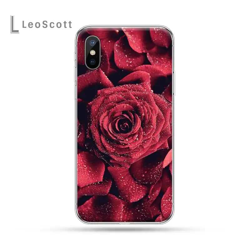 

Beautiful red rose flower Phone Cases for iPhone 11 12 pro XS MAX 8 7 6 6S Plus X 5S SE 2020 XR