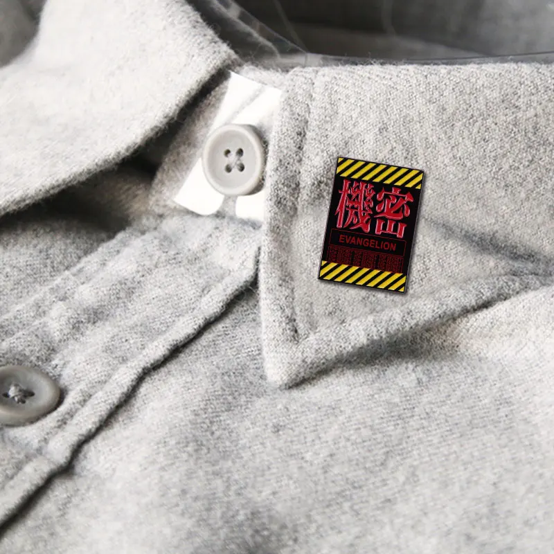 Брошь в стиле аниме EVA-01 Top Secret эмалированные металлические значки булавка на