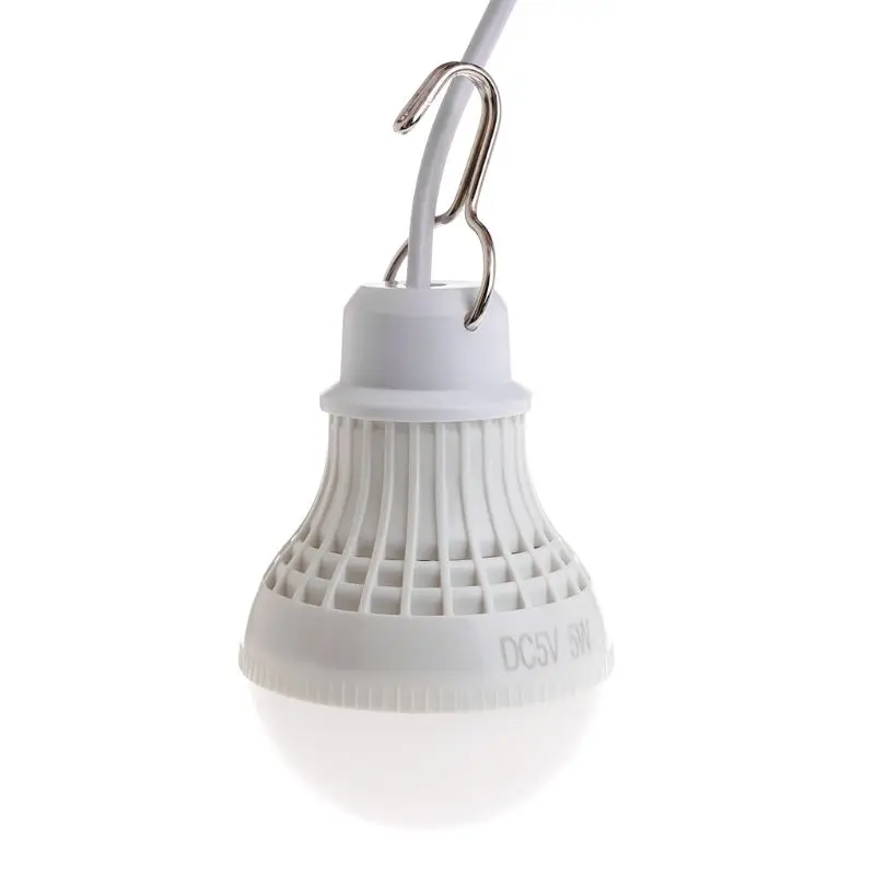 

5W 10 LED Energy Saving USB Bulb Light Camping Home Night Lamp Hook Switch Wholesalse