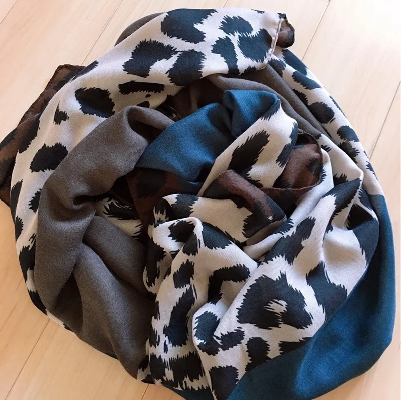 

Leopard Scarf Female Sunsn Silk Scarf Cotton Linen Gauze Sea Shawl Ins Beach Towel Vacation