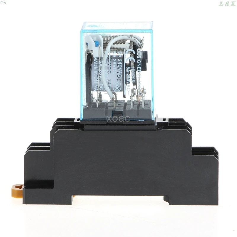 8 pin реле MY2NJ 24В DC маленькое 5А катушка DPDT с базовой розеткой M09 Прямая поставка