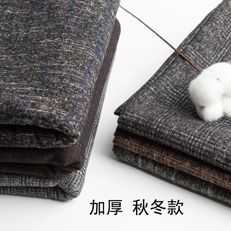 

150 x 50cm polyester cotton Blending blend check yarn dyed plaid suit clothes used fabric for heavy winter Overcoat Windbreaker