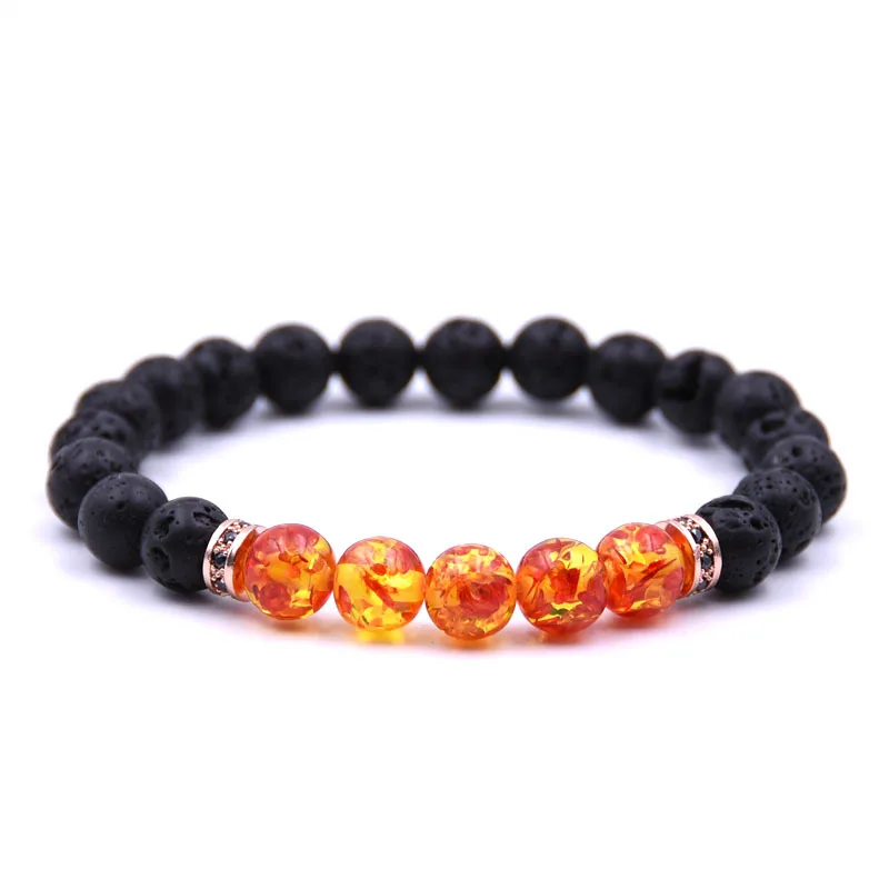 Мужские Будда из натурального камня бисера браслет вулканического микро