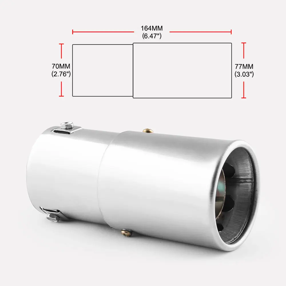 30-60 мм Автомобильный красный светодиодный светильник выхлопная труба из