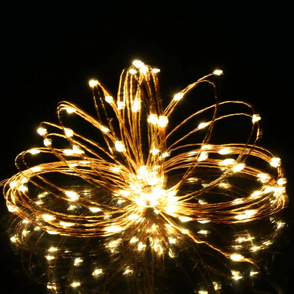 20 м 200 светодиодный Светодиодный светильник из медной проволоки гирлянда 12 В