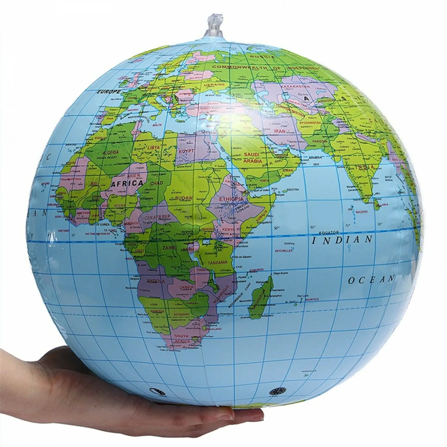 

30cm Inflatable Blow Up World Globe Earth Map Ball Educational Planet Earth Ball Ocean Kid Learning Geography Toy Home