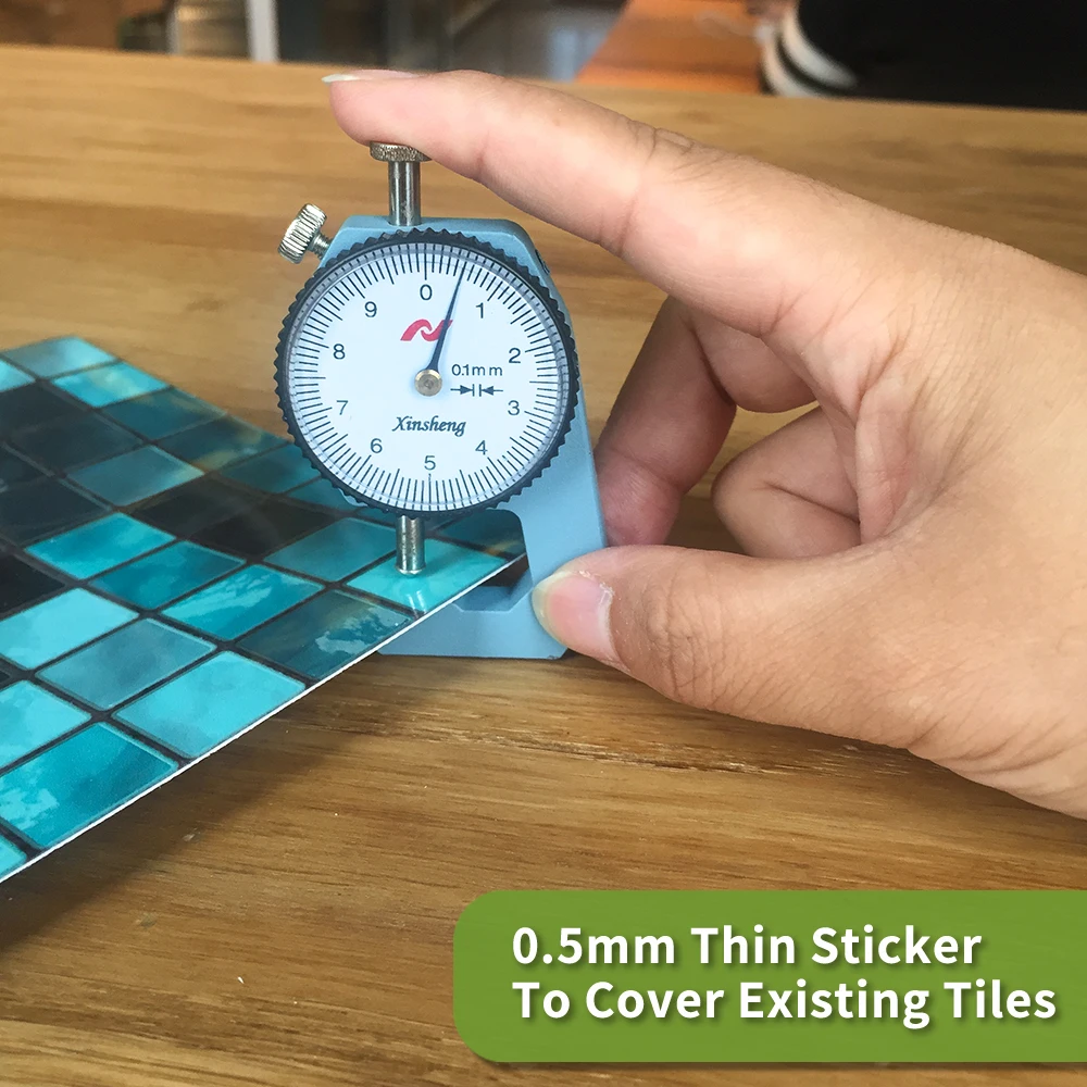 

Funlife Green Mosaic Wall Sticker Peel & Stick Oil Proof DIY Decorative Self-Adhesive Tile Sticker for Kitchen Backsplash Floor