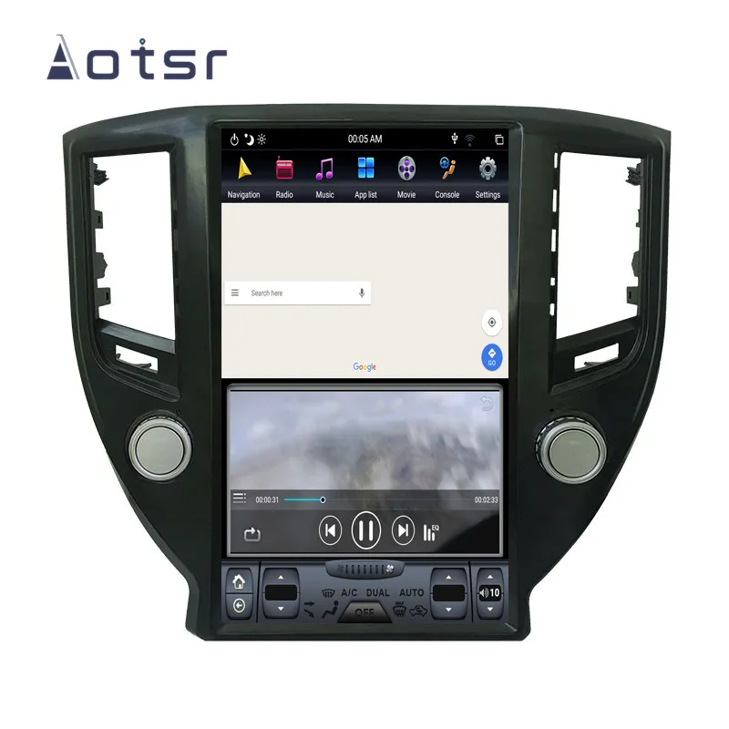Автомобильный мультимедийный DVD плеер Aotsr Tesla с вертикальным экраном 13 6 дюйма на