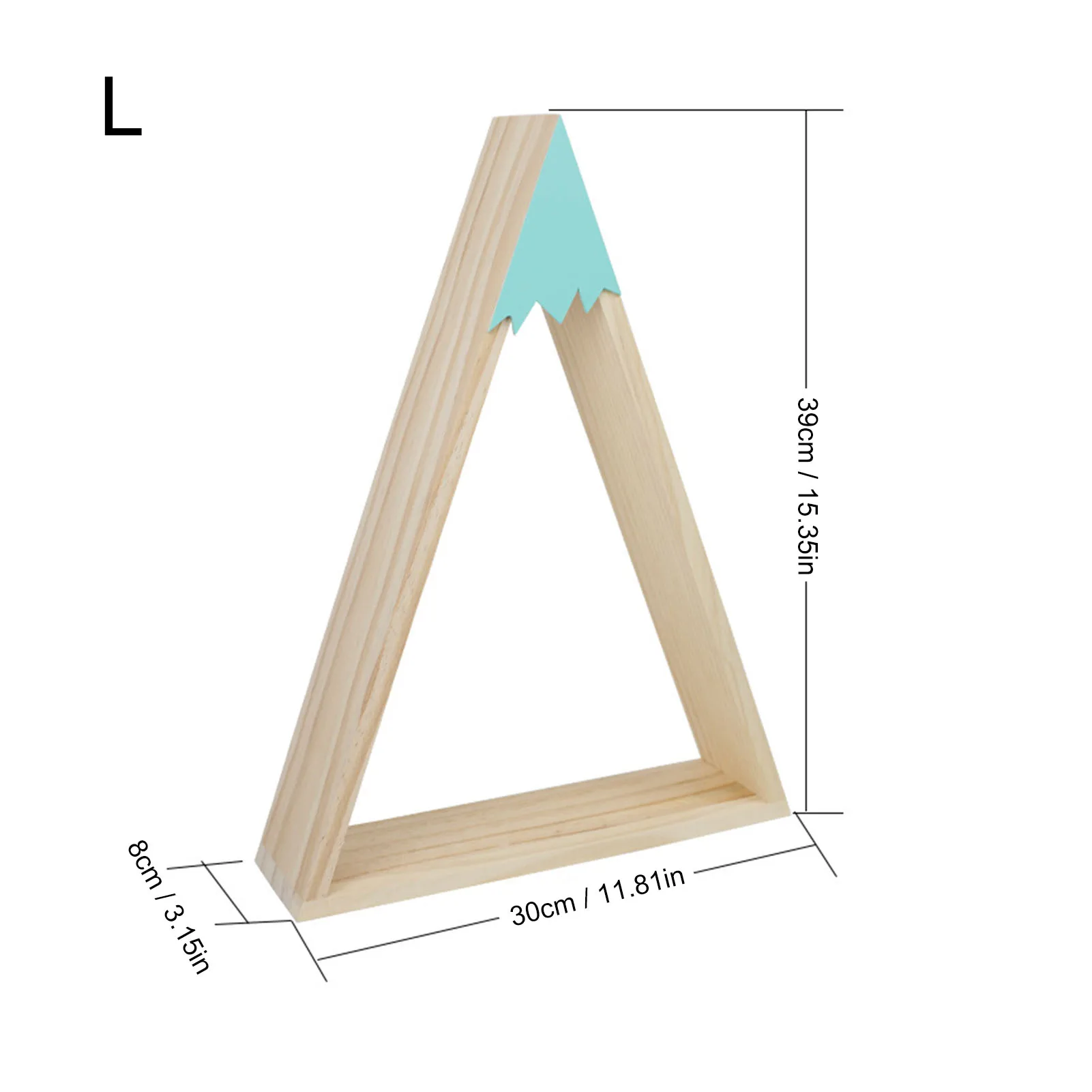 

Nordic Style Baby Wooden Wall Mounted Triangular Floating Shelf Suspended Triangular Storage Bookshelf Home Children's Nursery