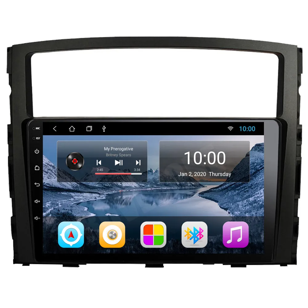 Автомагнитола для Mitsubishi Pajero V97 V93 2006 2011 Android 10 Стерео GPS навигация Navi Media System
