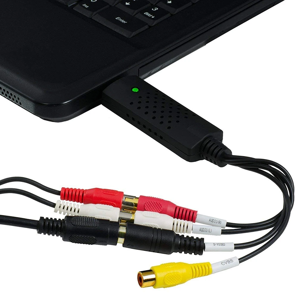 

VCR VHS TV to DVD DVR Digital Converter Audio Adapter Video Tuner Box Grabber Compatible USB 2.0 Video Capture Card