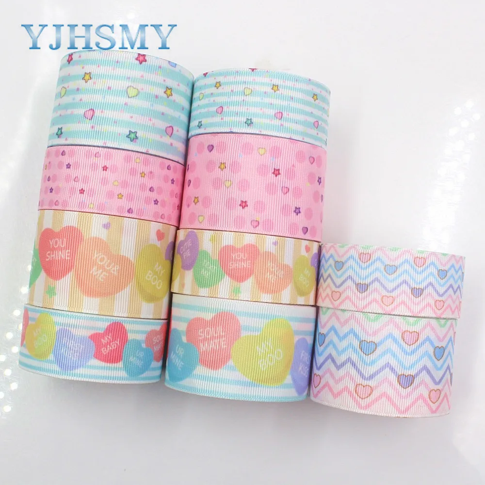 YJHSMY I-191007-2389 38 мм 10 ярдов Love grosgrain ленты украшение для свадебной вечеринки бант
