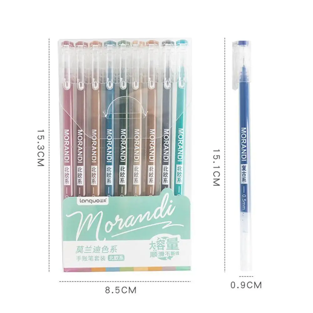 

Color Hand Account Pen Gel Multi Colored Gel Ink Pens Writing Pen Drawing For Kids Office 0.5mm Vintage Gift Supplies Stati V9V1