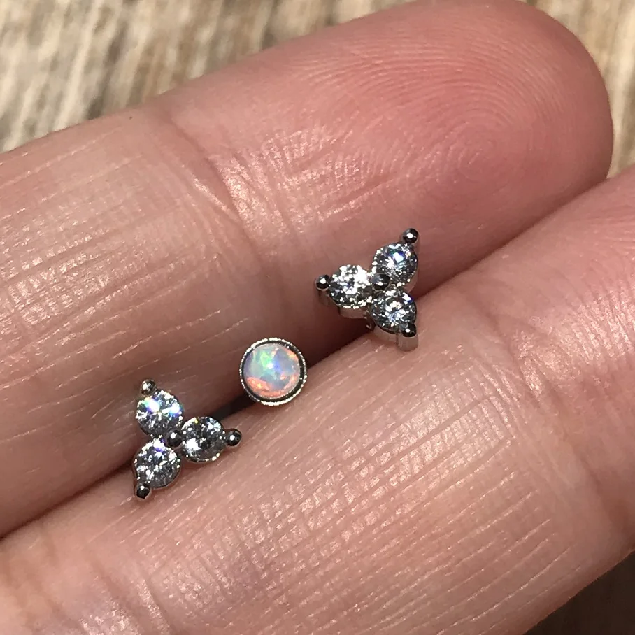 Новое поступление 3 шт./компл. ювелирные изделия для пирсинга с опалом из