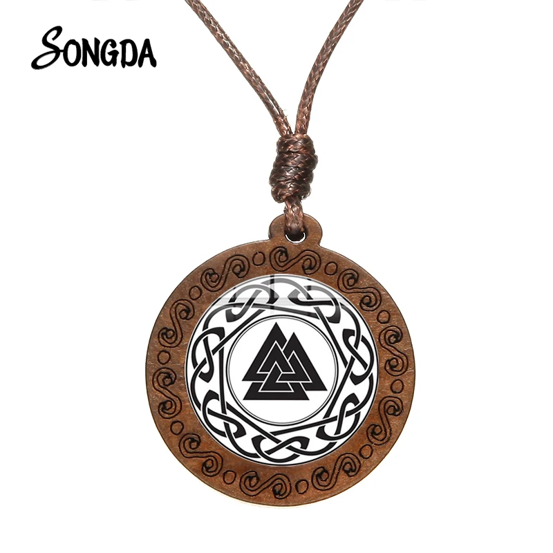 Панк скандинавский норвежский колье с кулоном в стиле викингов 9 разных узоров