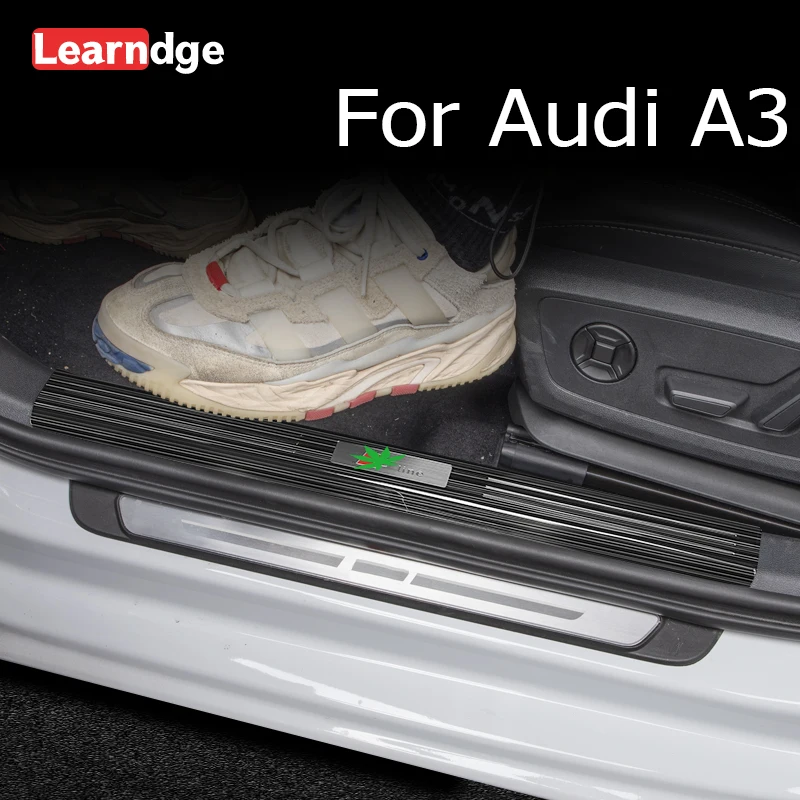 

For Audi A3 8Y 2021 2020 Sportback Limousine Sedan Car Door Running Boards Threshold Strip Decoration Auto Interior Accessories