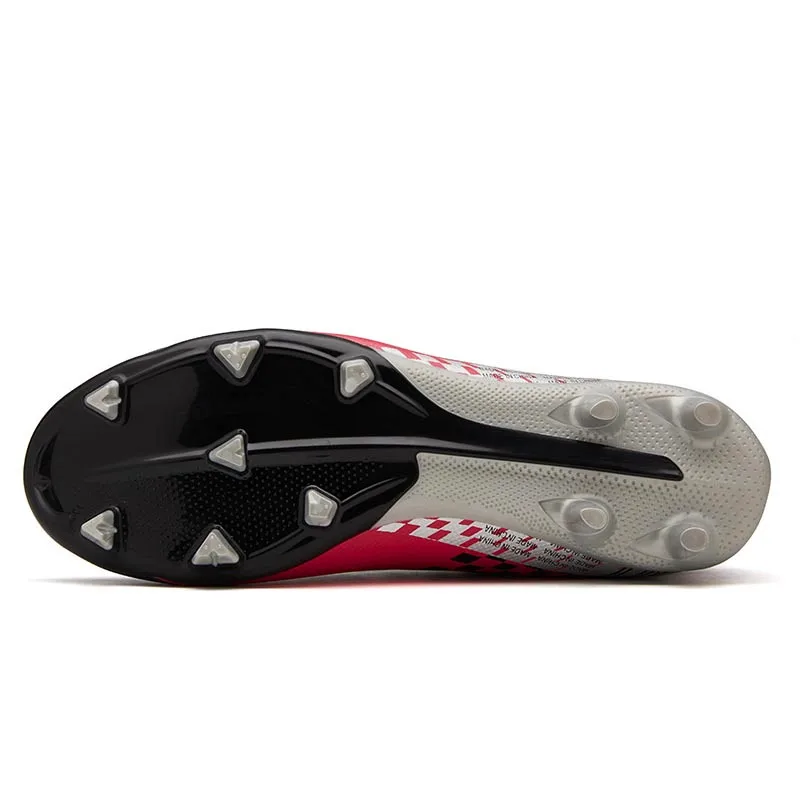 

Men Soccer Shoes Kids Athletic Sport Sneakers Man Outdoor Chaussure De Football Shoes High Top Training Long Spike Fustal Cleats