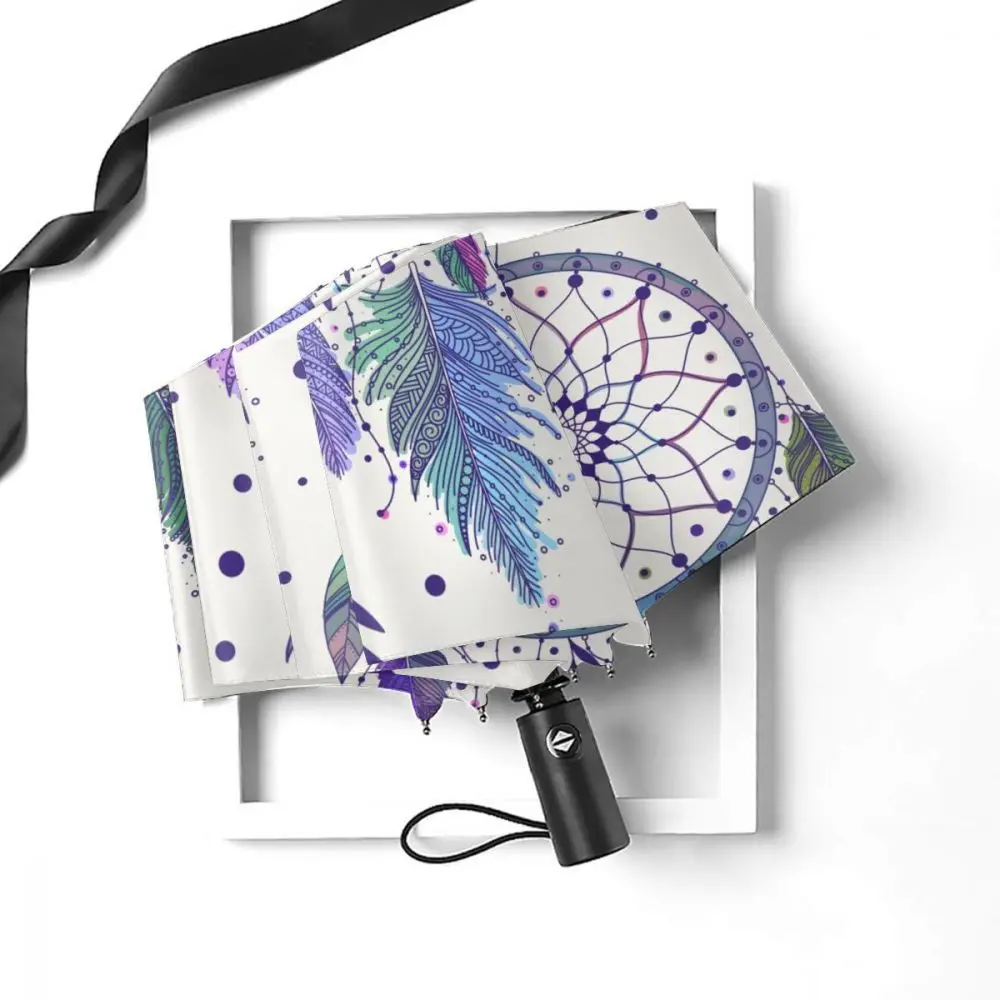 Miglior Resistente Al Vento Pieghevoli Donne Ombrello Automatico Auto Dreamcatchers E Piume Antivento Ombrelli Da Pioggia Per Gli Uomini Parasole
