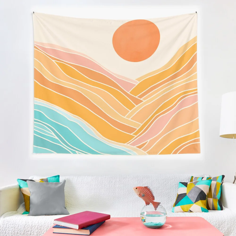 Горы Восход домашний арт декоративный гобелен хиппи в стиле бохо спальные