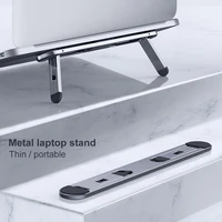 metal laptop cooling stand suporte notebook tablet accessories macbook pro stand mini foldable portable holder gray silver